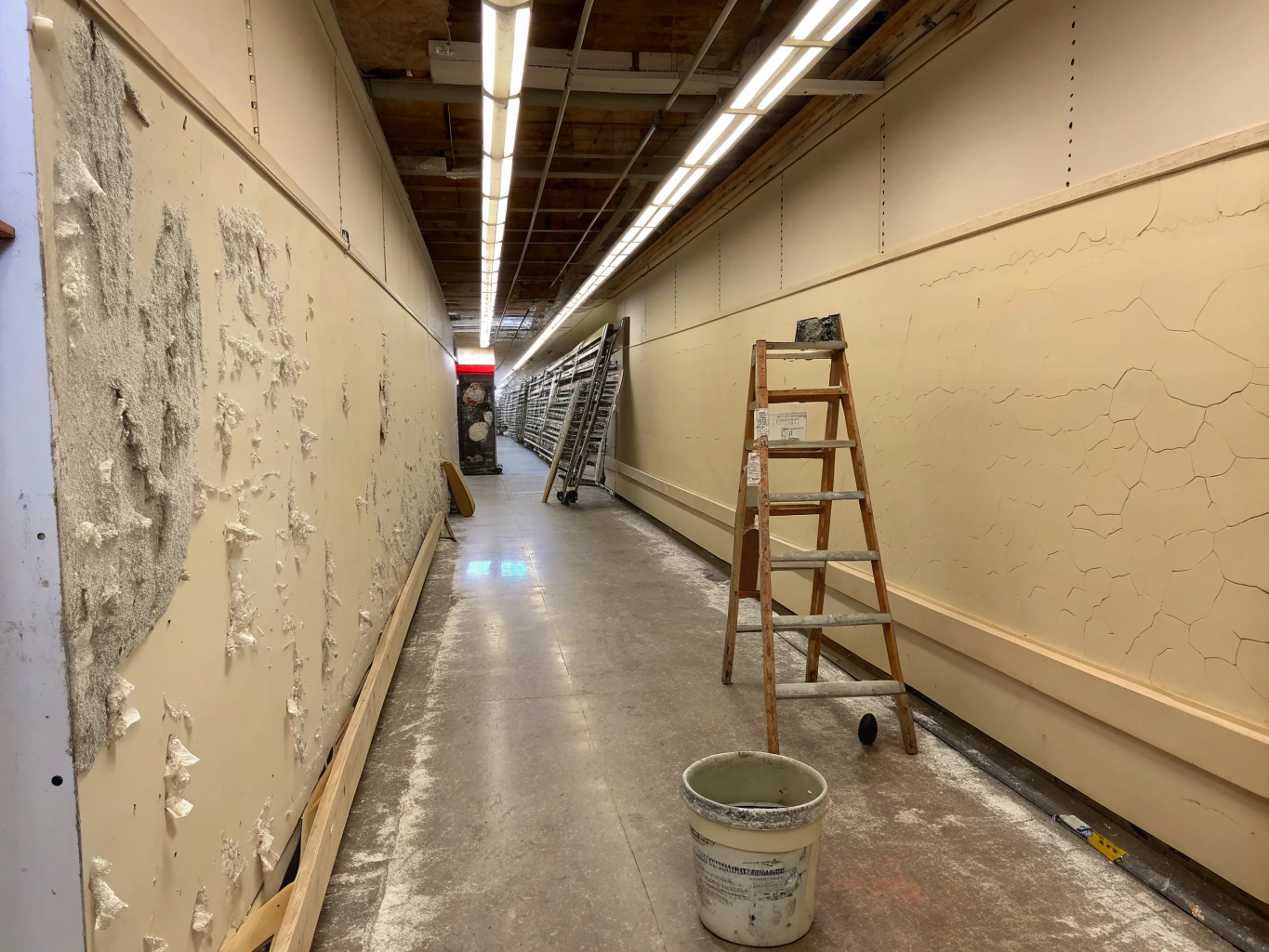 Commercial retail space prior to repainting